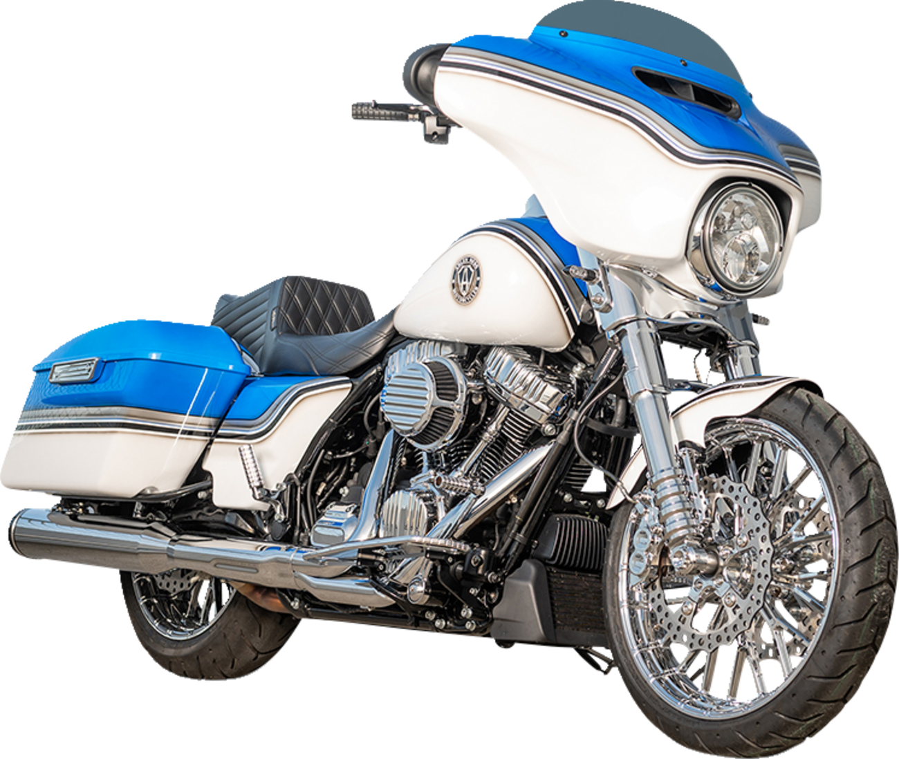 Arlen ness Fork Legs - 49 mm - Chrome - For Factory Brake Caliper Harley Davidson