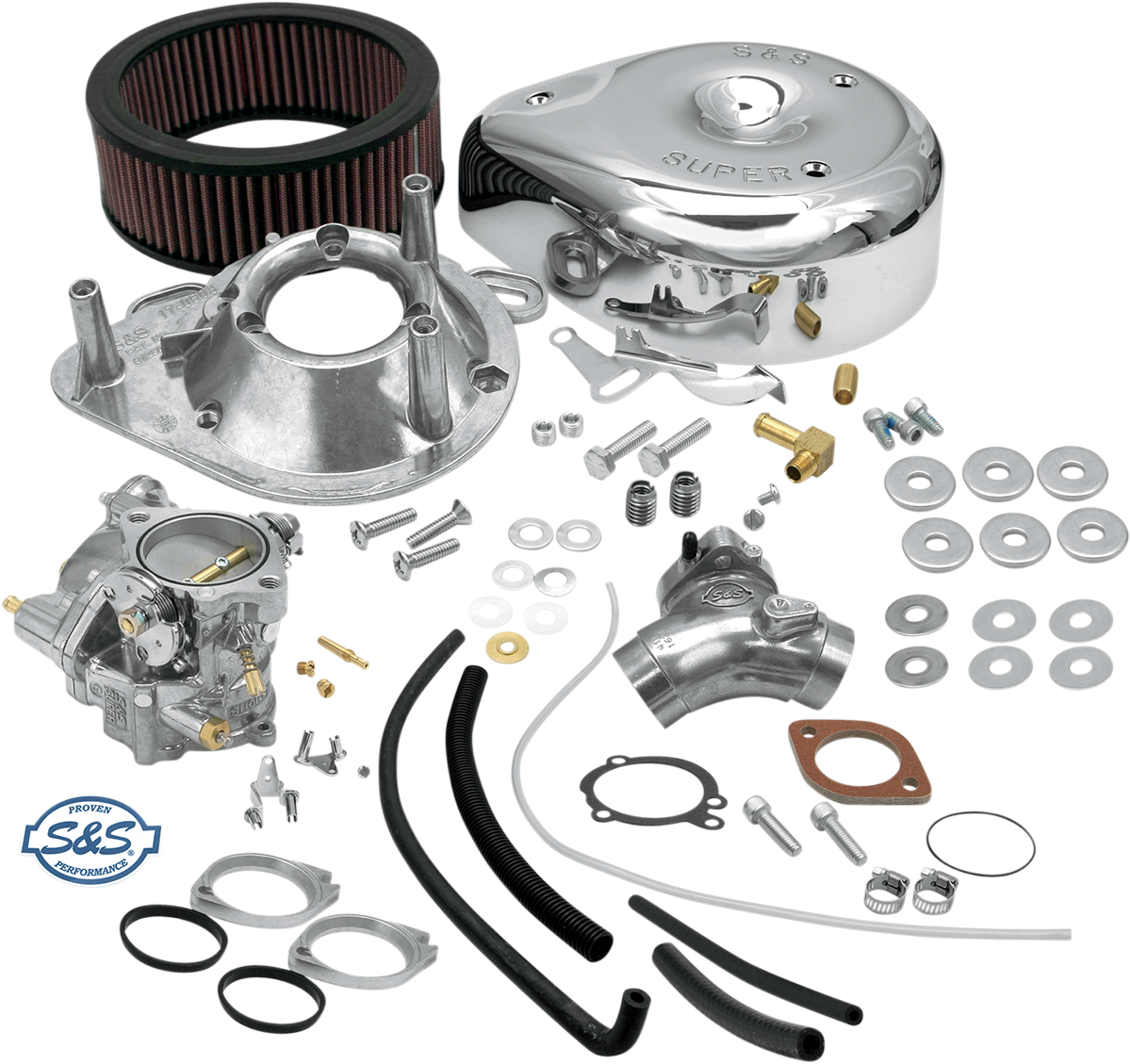 S&S Super G 2 1/16" Carburetor Manifold Kit for 8492 Harley Dyna