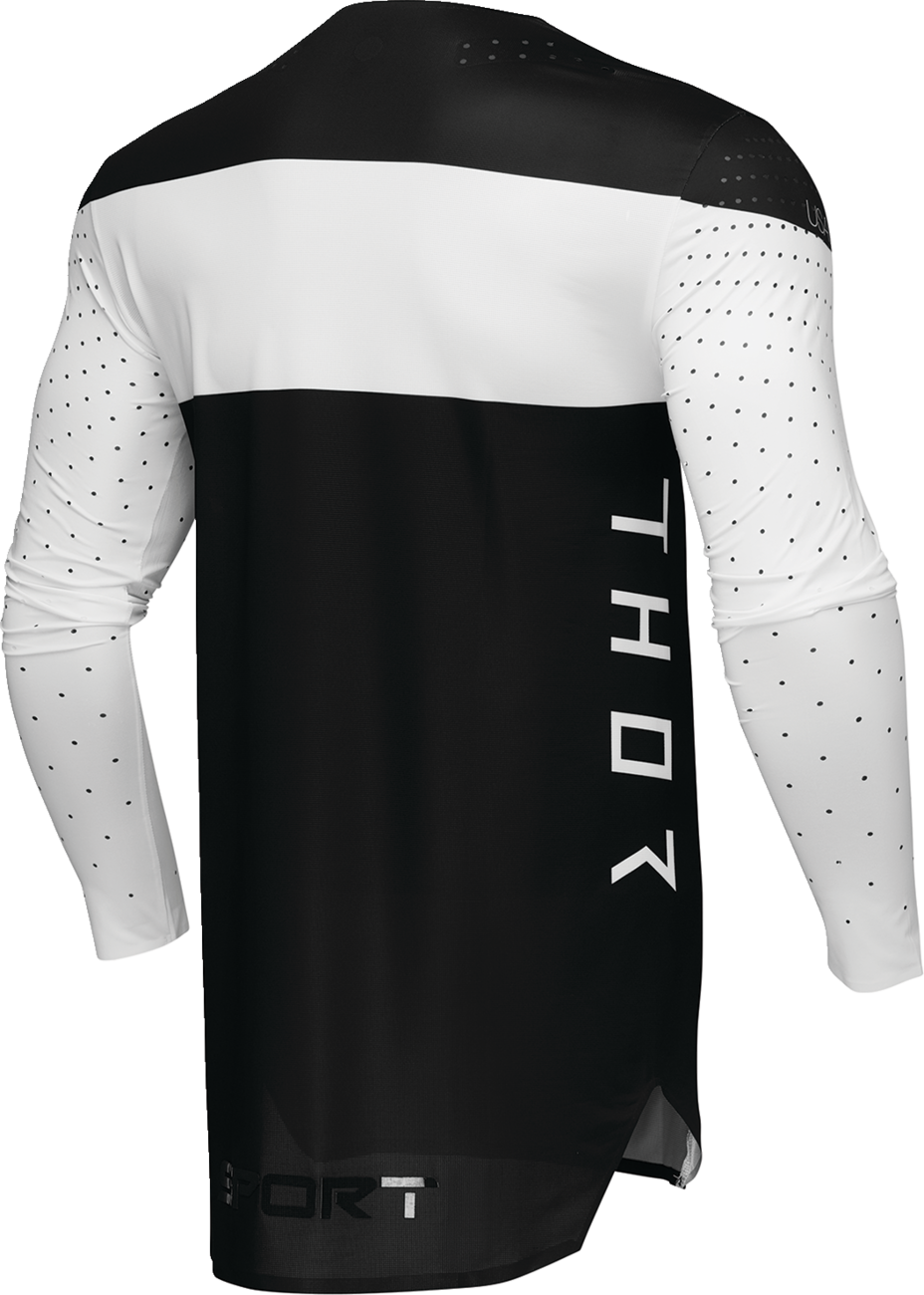 Thor Sportmode Strike Jersey — Black/White