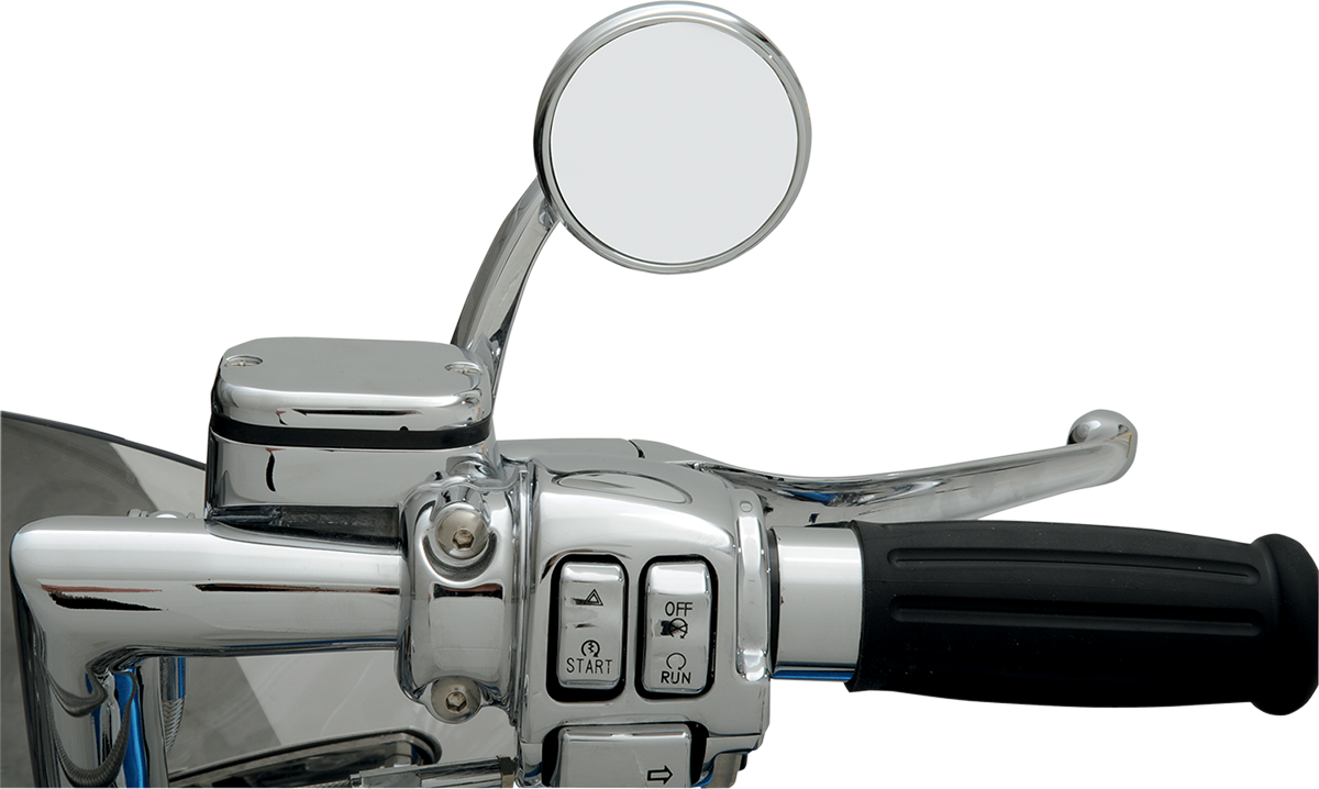 Todd's cycle Mirror - Shooter - Side View - Round - Chrome - Right - Each