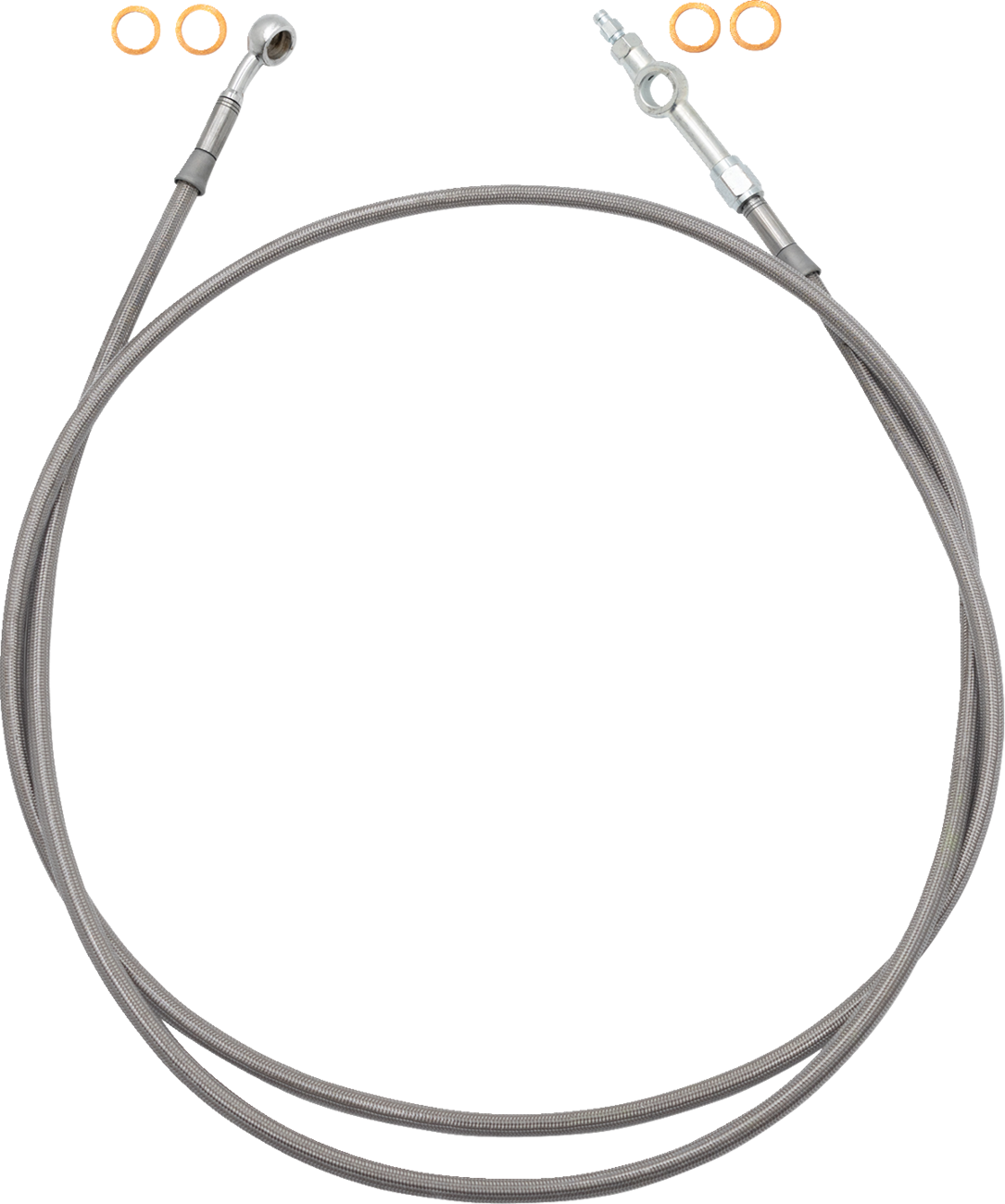 Fat baggers inc. EZ Install Brake Line - 67" - Stainless Steel Braid Harley Davidson