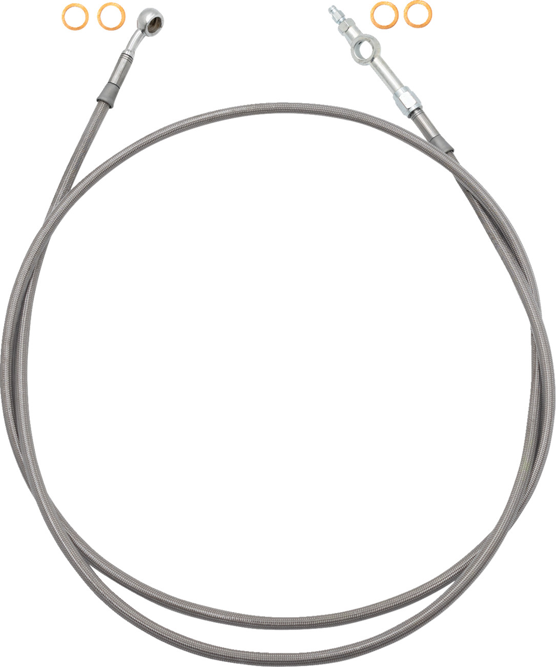 Fat baggers inc. EZ Install Brake Line - 67" - Stainless Steel Braid Harley Davidson