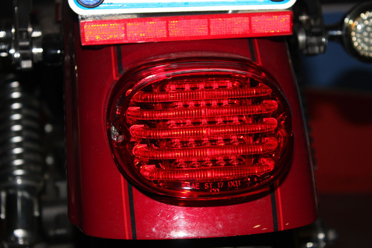 Custom Dynamics Probeam Red LED & Lens Rear laydown Taillight for Harley