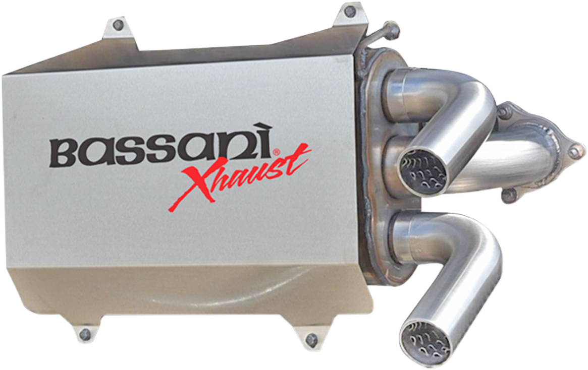 Bassani Stainless Steel Slip on Exhaust Muffler 2016-2018 Polaris RZR Turbo XP