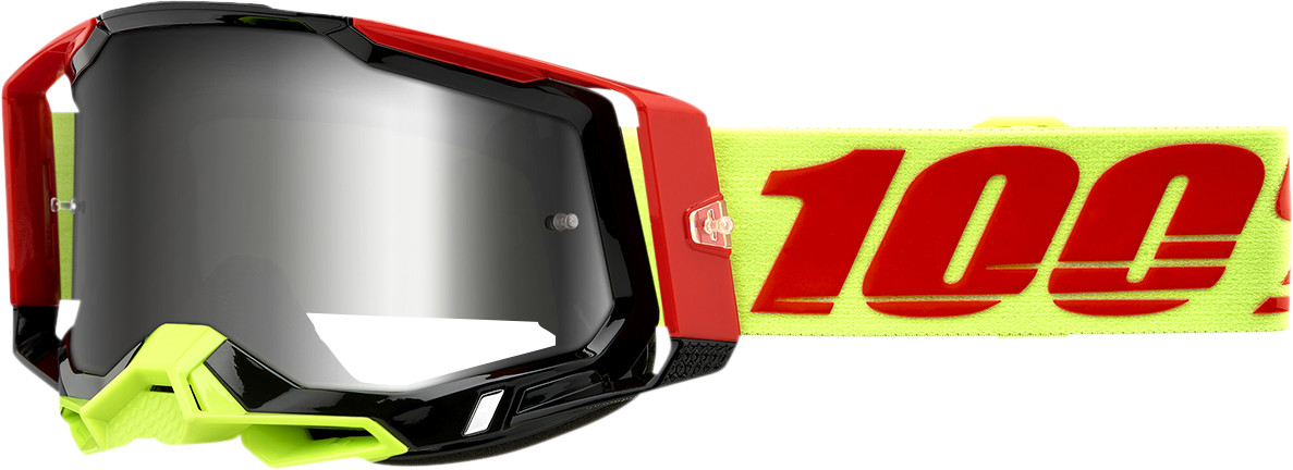 100% Racecraft 2 Goggle - Wiz - Flash Silver Mirror Lens
