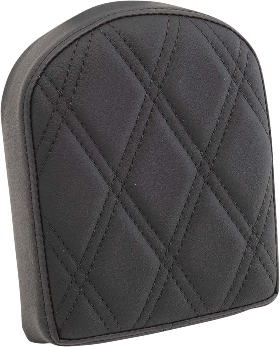 TCMT Black PU Leather Sissy Bar Backrest Pad With Bracket – Fits Harley Touring 1997-2024