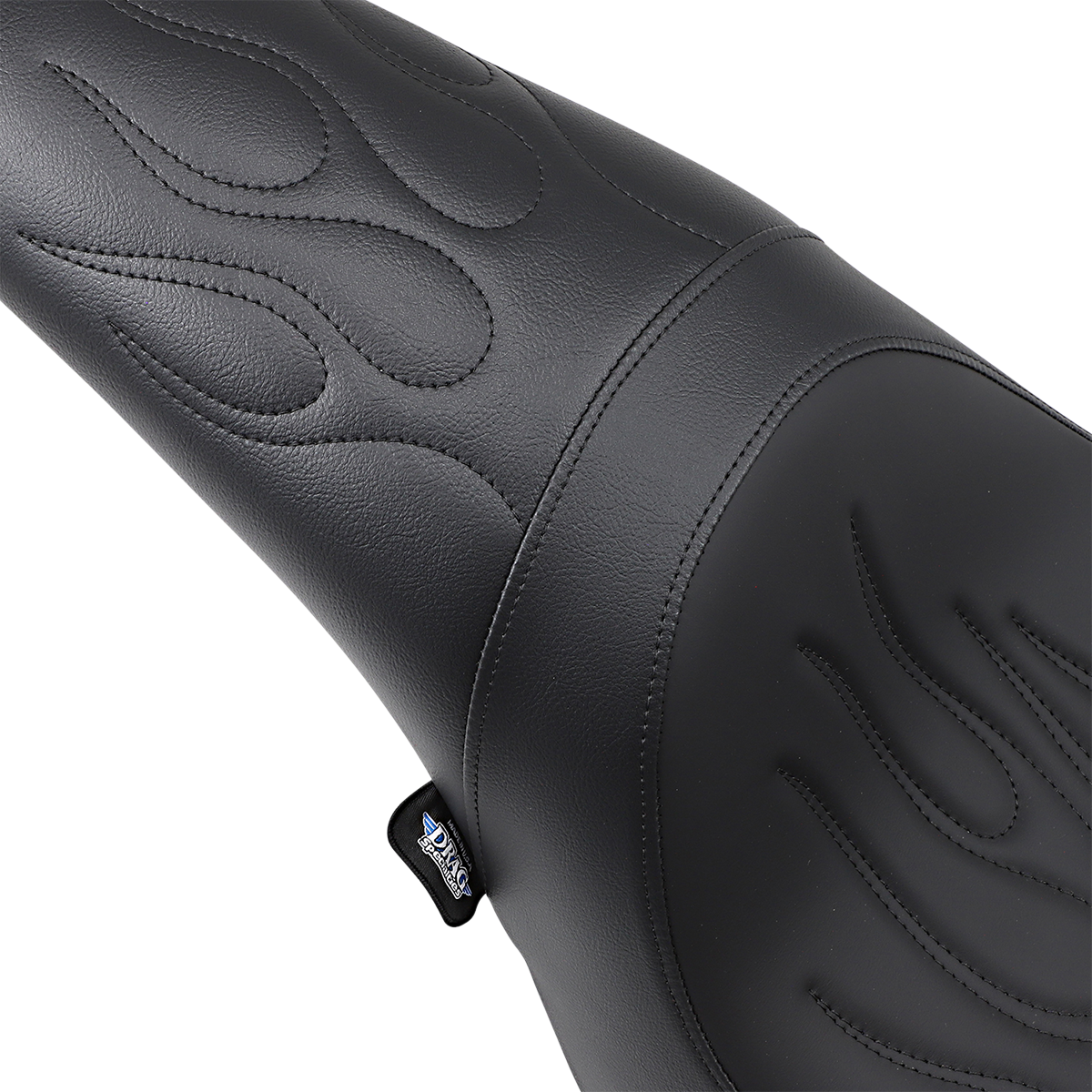 Drag specialties seats Predator Seat - Black - Flame Stitched - FL/FX '06-'17 Harley Davidson