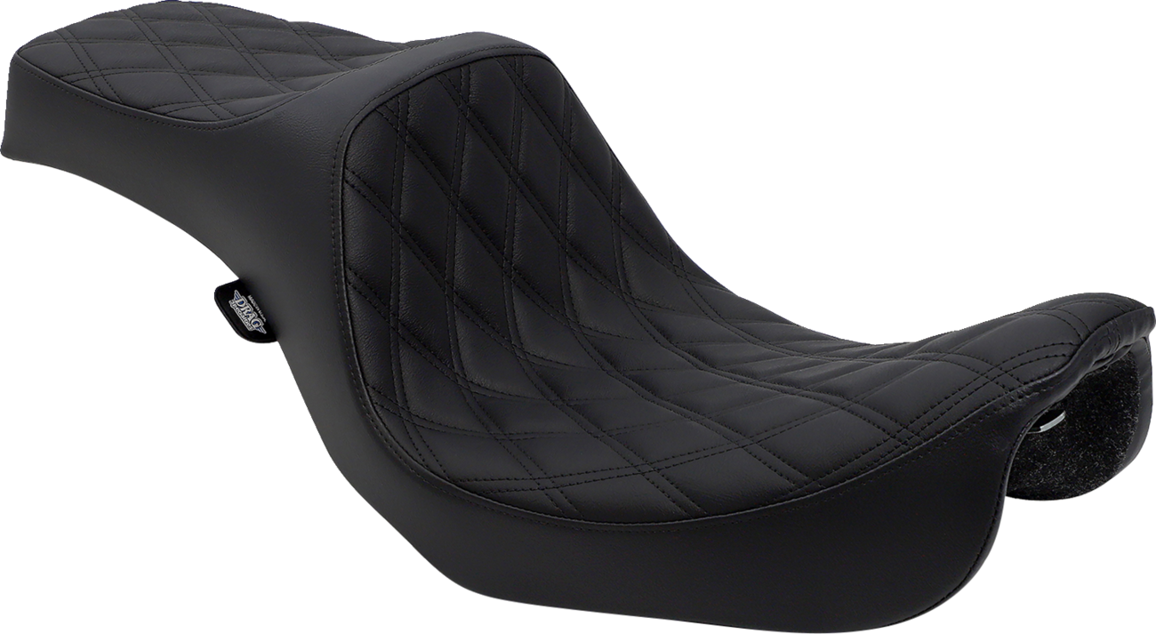 Drag specialties seats Predator III Seat - Double Diamond - Black Stitching - FXD/FLD '06-'17 Harley Davidson