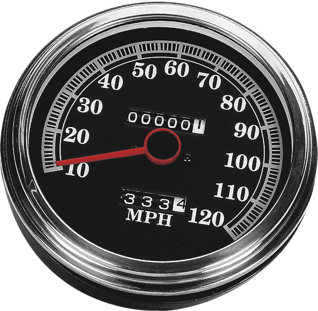 Drag specialties 5" MPH FL-Style 2:1 Speedometer - '89-'95 Black Face Harley Davidson