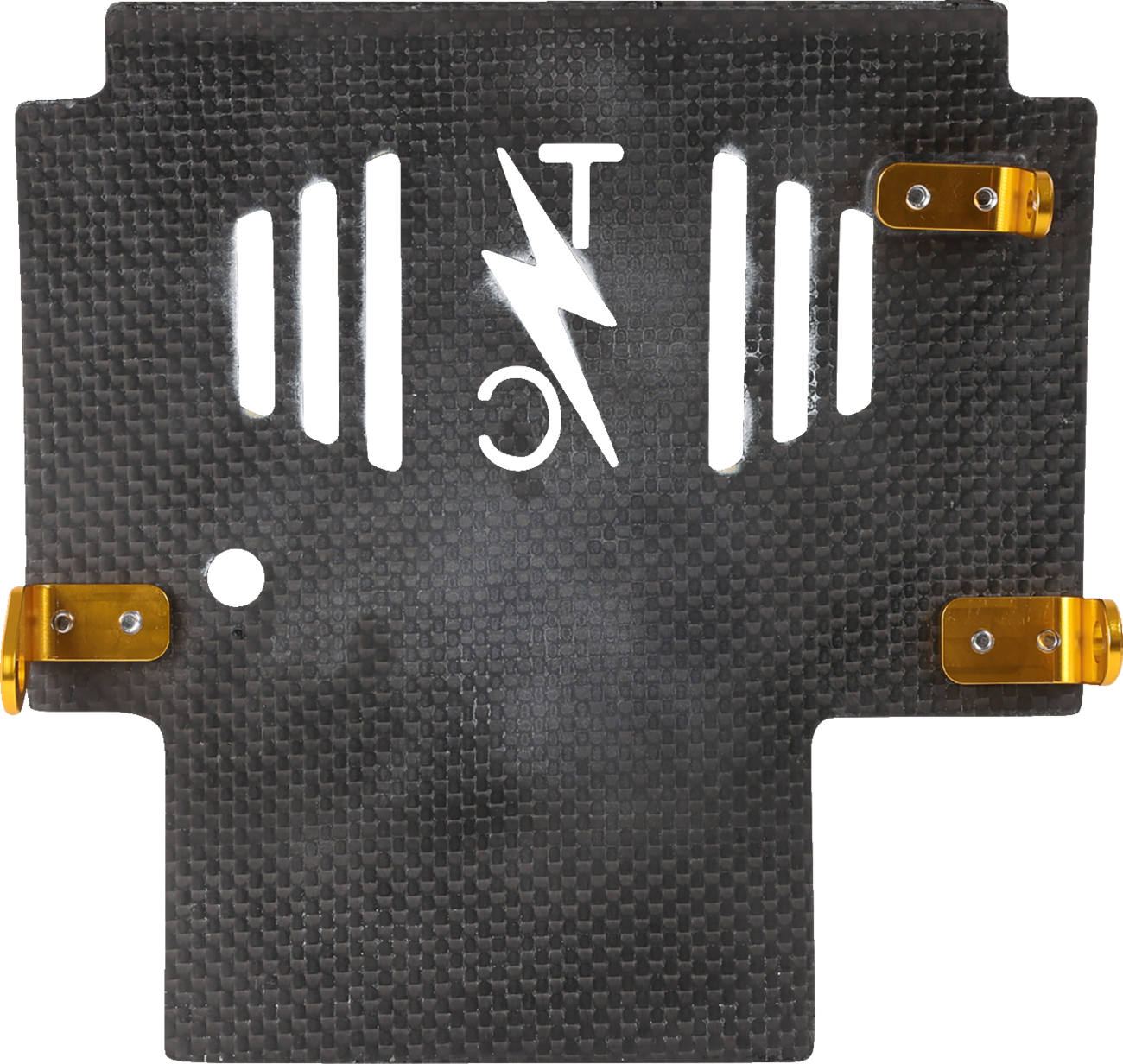 Thrashin supply co. Skid Plate - Carbon Fiber/Gloss - With Gold Brackets - FLHX/FLTRX 2024-2024 Harley Davidson FLTRX Road Glide / 2024-2024 Harley Davidson FLHX Street Glide