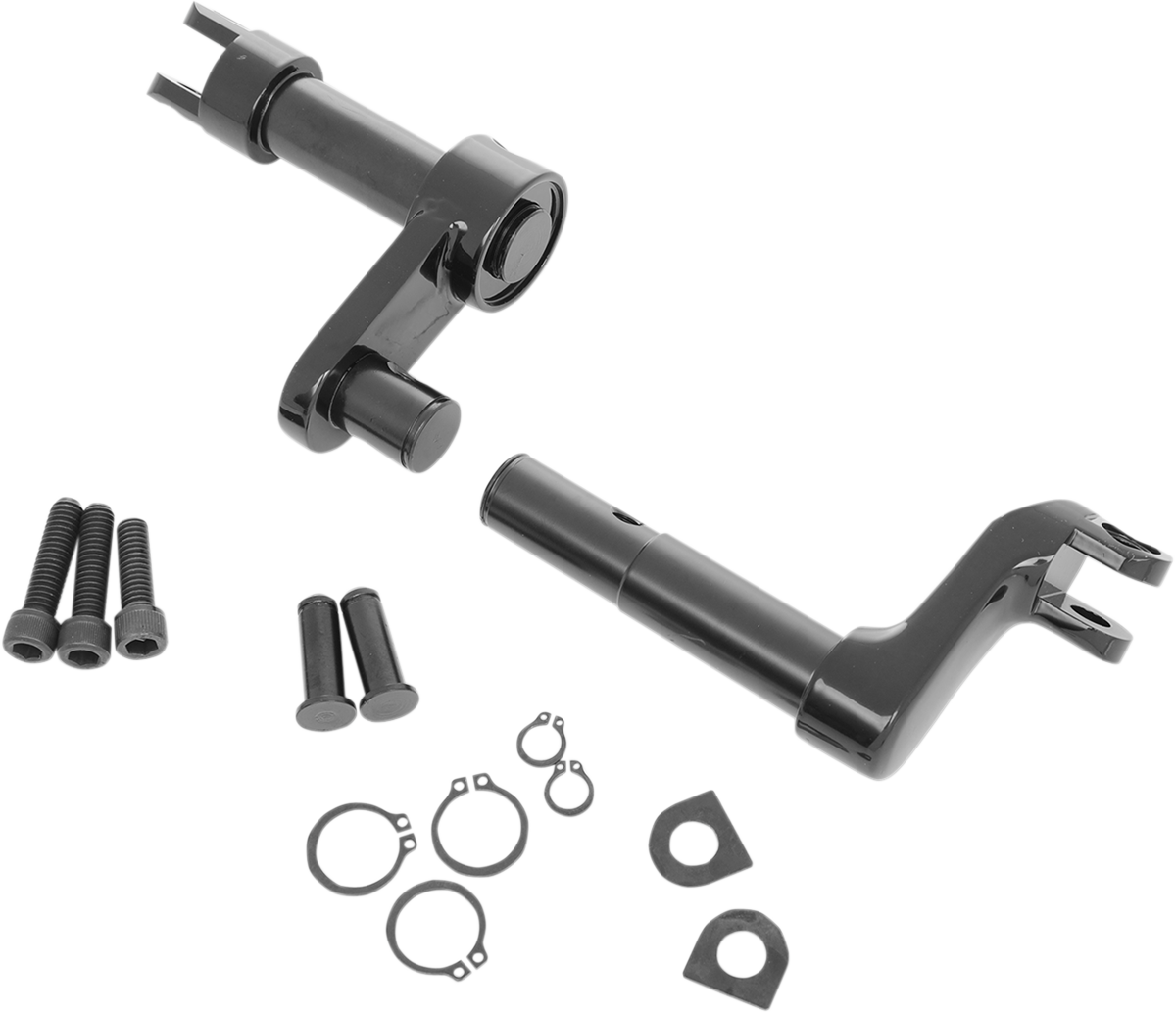 Drag specialties Footpeg Mount - 2" Extended - Black Harley Davidson