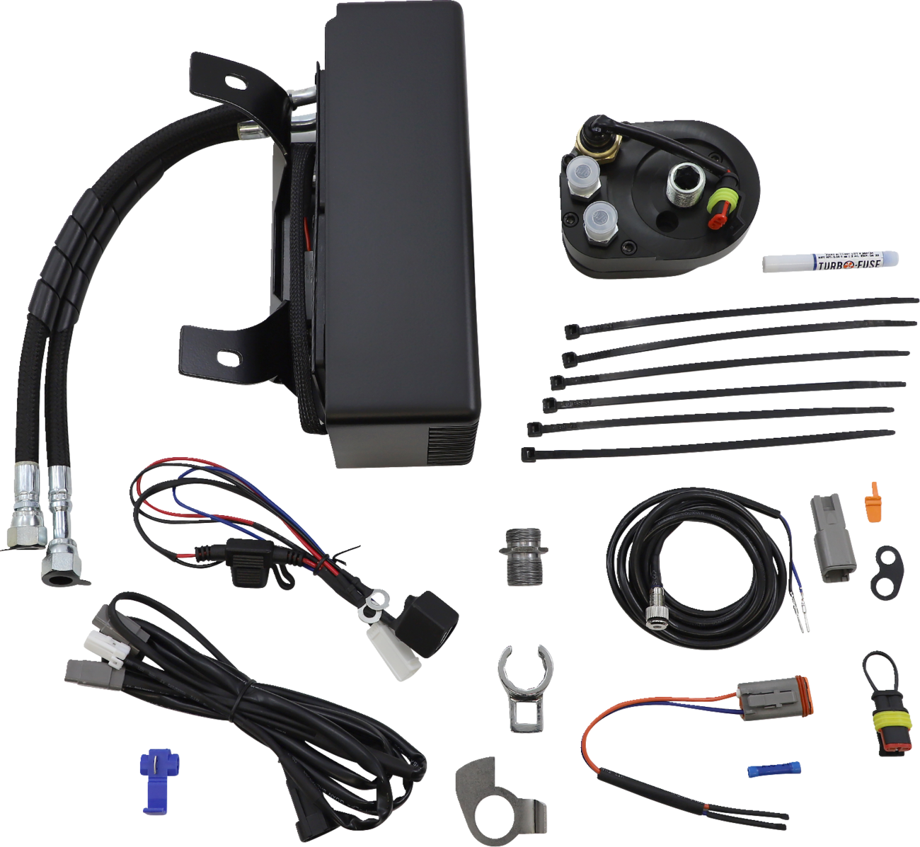Ultracool Oil Cooler Kit - Flat Black - Touring Harley Davidson
