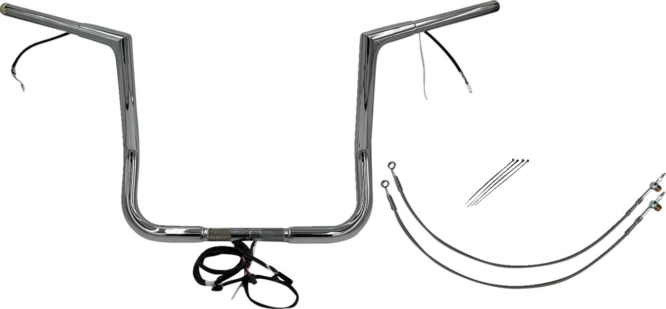 Fat Baggers Inc. 1 1/4" Wired Flat Top Handlebar Kit For Harley Touring 2014-2015