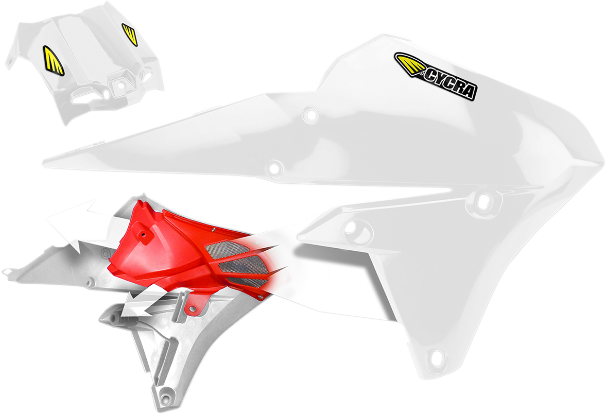 Cycra Powerflow Shrouds - White Yamaha