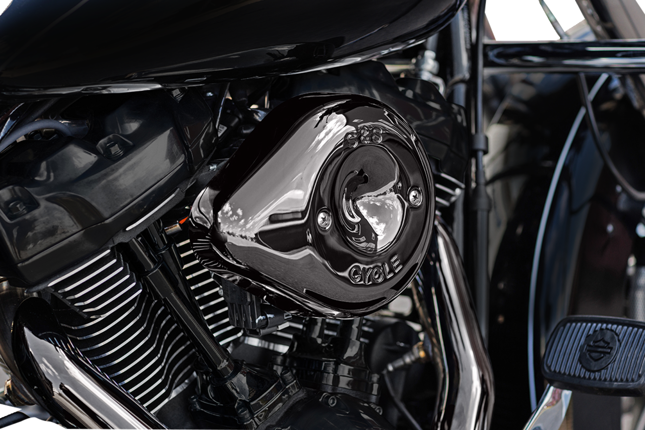 S&s cycle Stealth Teardrop Air Cleaner - M8 - Lava Chrome Harley Davidson