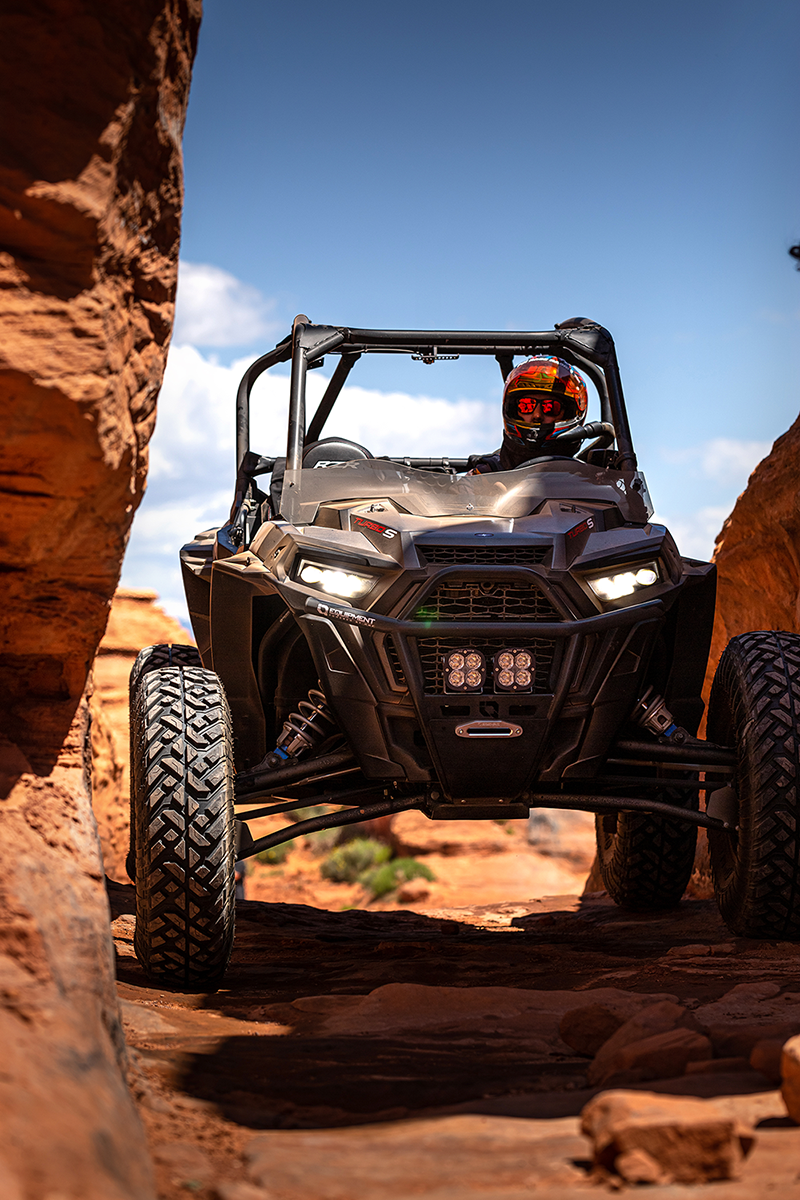 Klock werks Flare™ Windshield - 4-1/2" - Dark Smoke - RZR Polaris