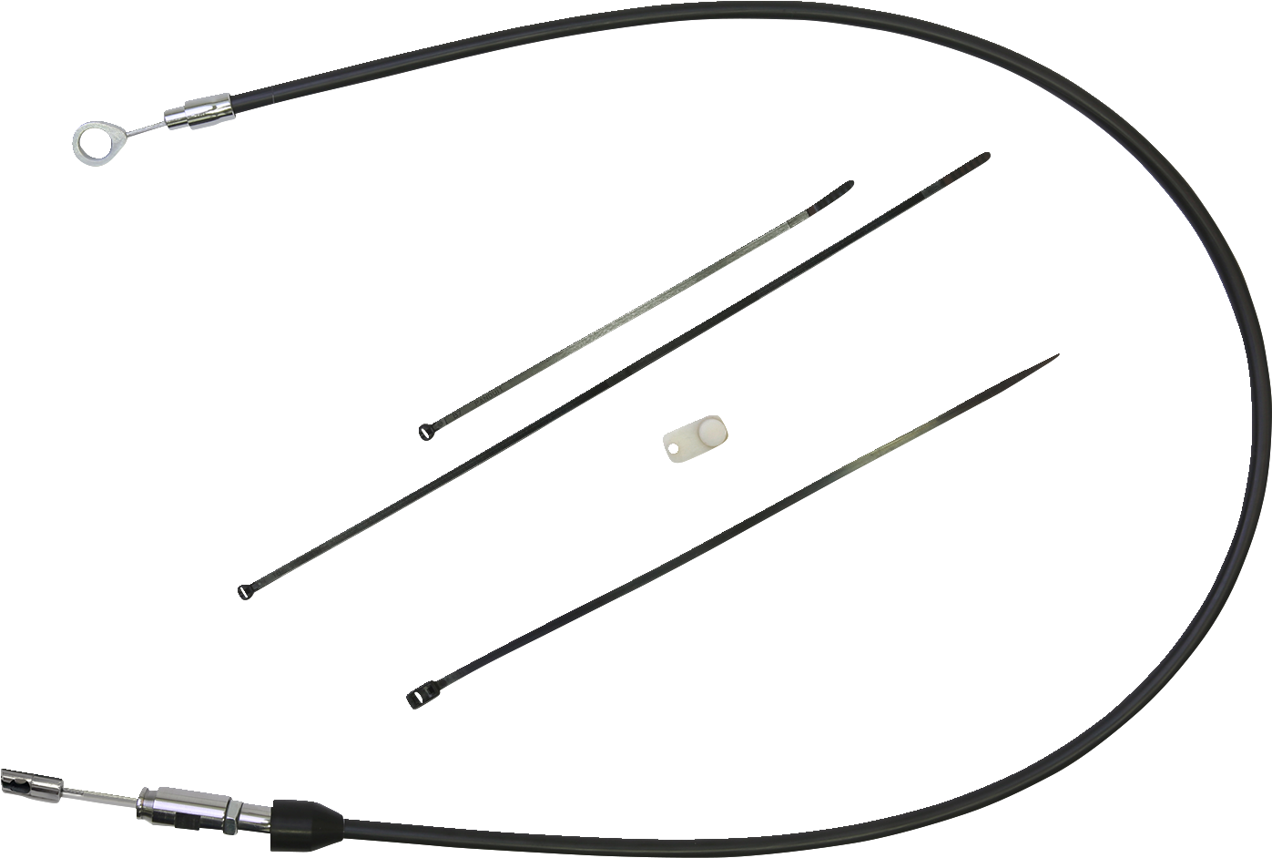 Drag specialties Quick Connect Clutch Cable - Upper - 36" - Black/Chrome Harley Davidson
