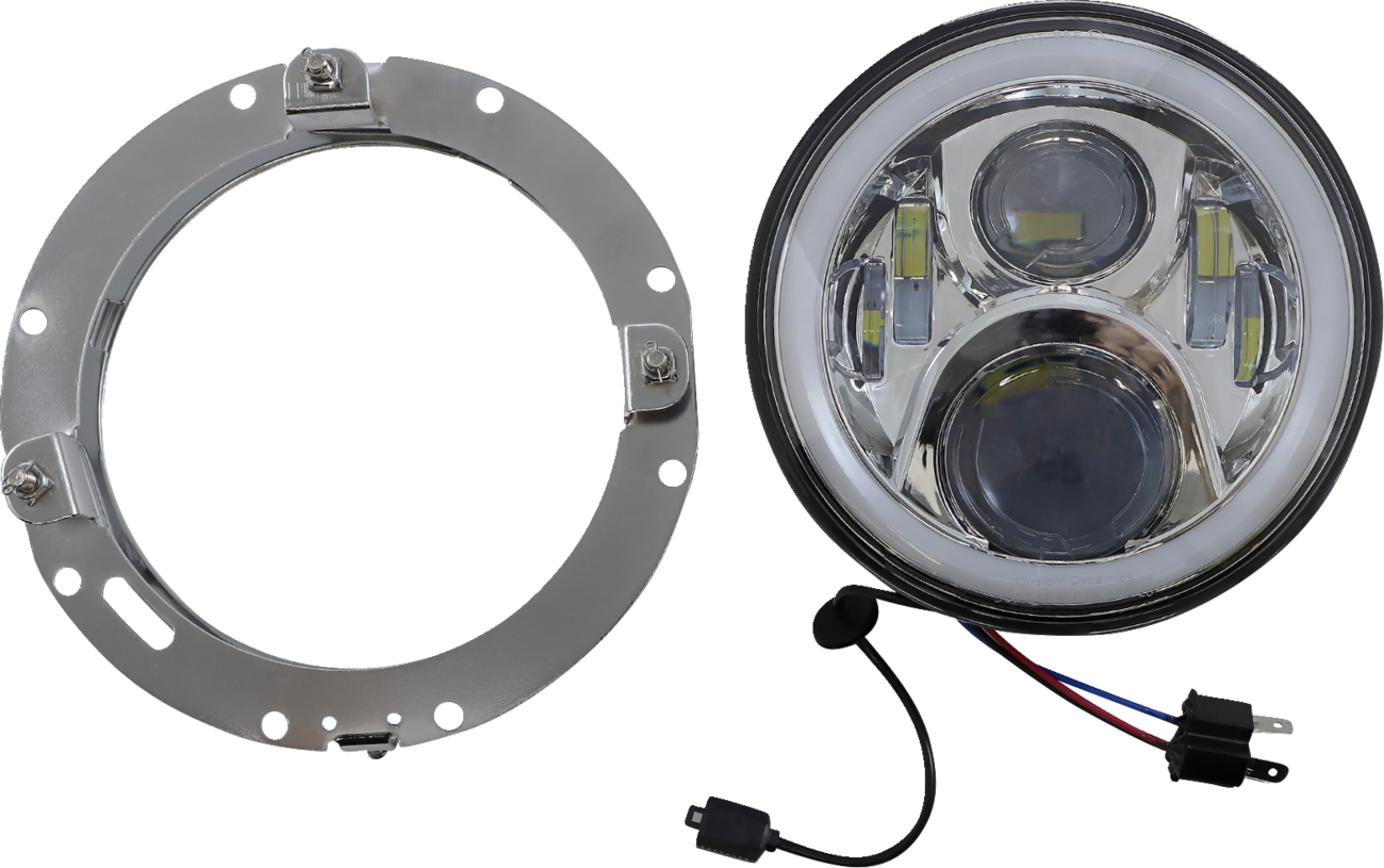 Custom Dynamics ProGLow 7" LED Headlamp For Harley Touring 1994-2016