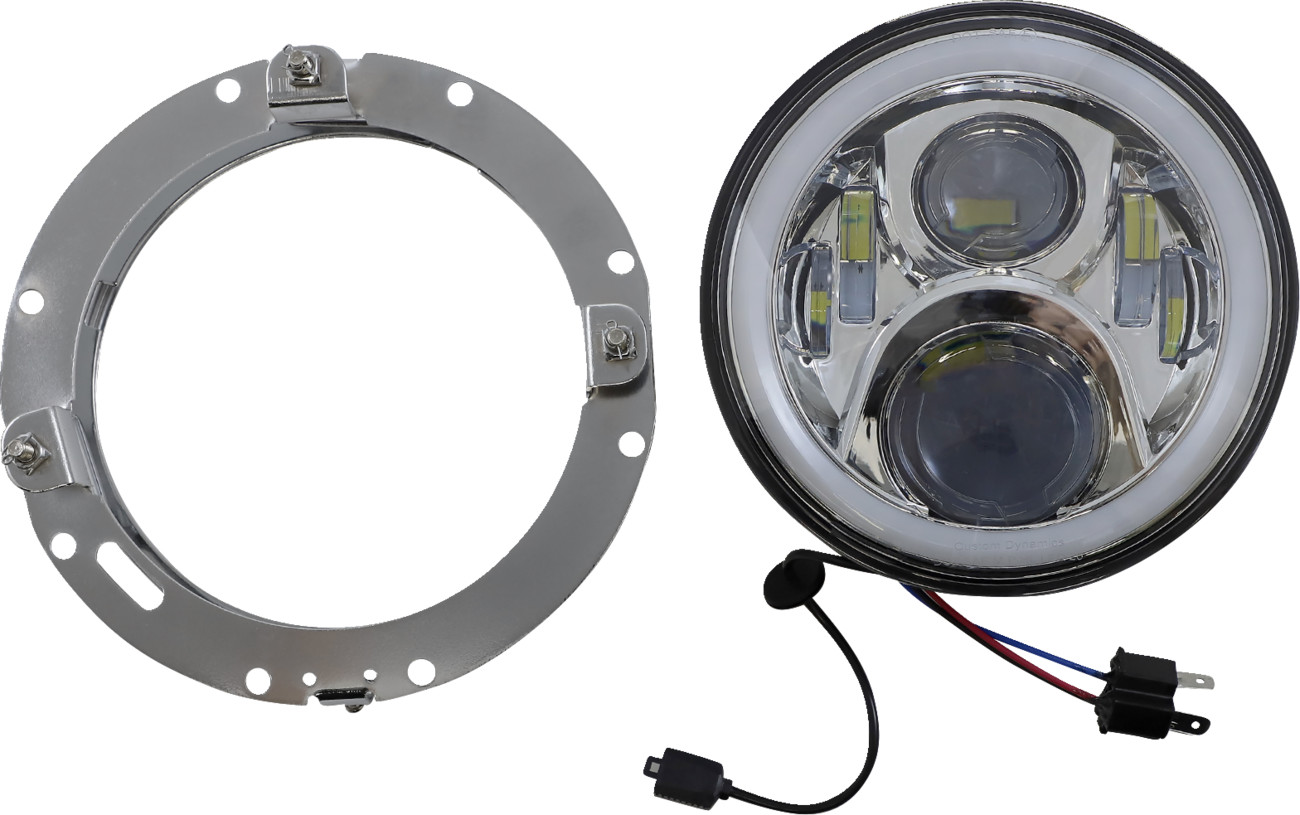 Custom Dynamics ProGLow 7" LED Headlamp For Harley Touring 1994-2016