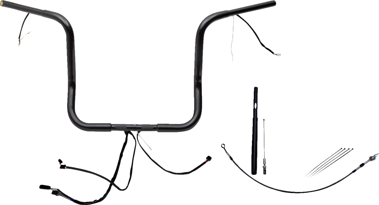 Fat Baggers Inc. 1 1/4" Wired Round Top Handlebar Kit For Harley Touring 2021-2025
