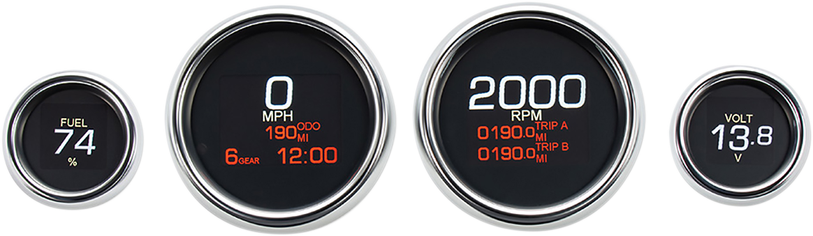Dakota Digital MLX Series 4-Gauge Set For Harley 1996-2003