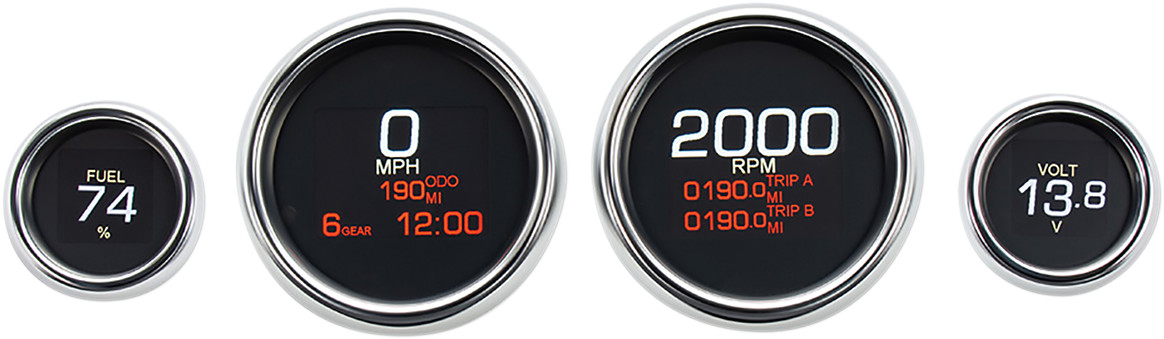 Dakota Digital MLX Series 4-Gauge Set For Harley 2004-2013