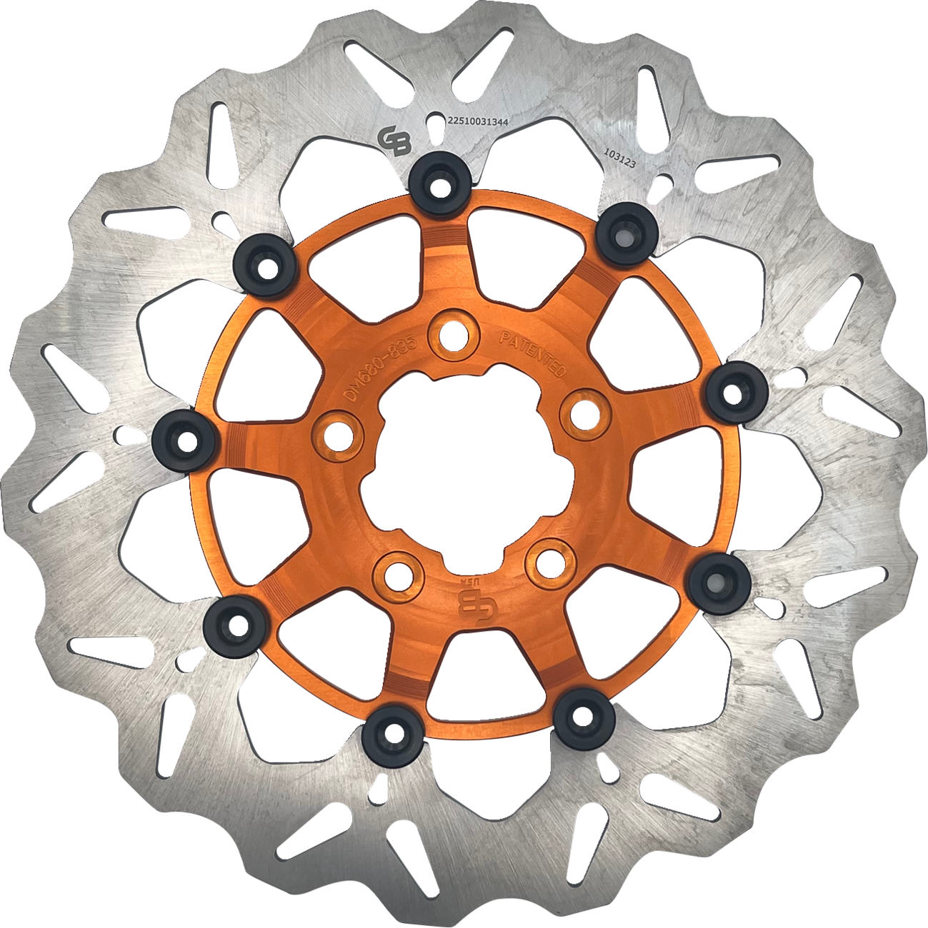 Gbrakes Brake Rotor - Front - Orange Harley Davidson