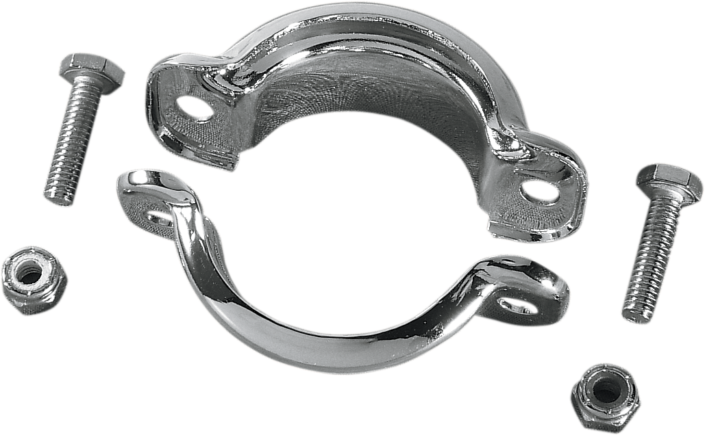 Drag specialties Muffler Clamps - Chrome Harley Davidson