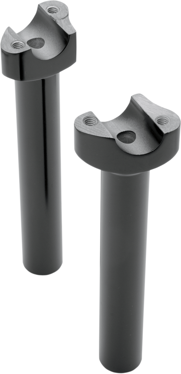 Drag specialties Forged Aluminum Handlebar Risers - Straight - 8" - Black