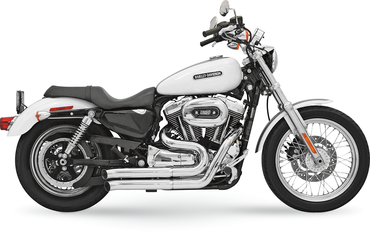 Bassani Chrome 2-2 Firepower Series Exhaust 2004-2013 Harley Sportster 1200 883