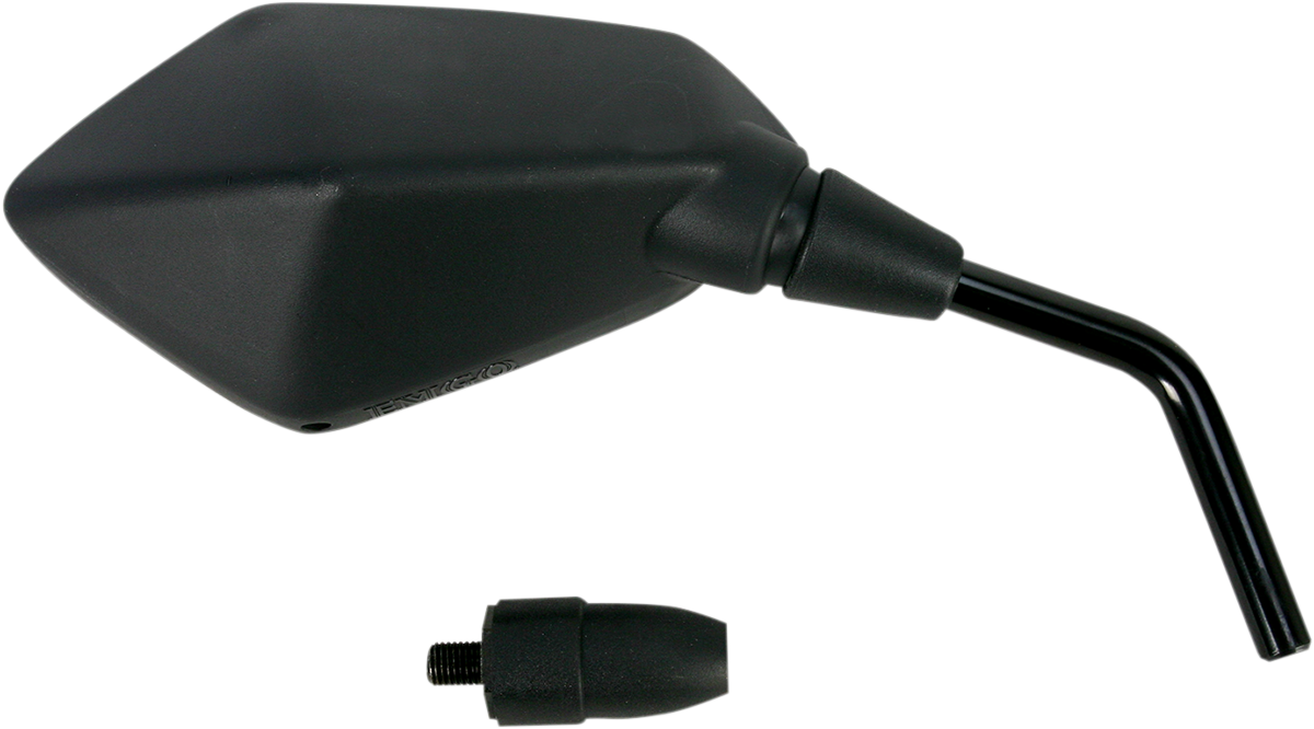 Emgo Mirror - Side View - Polygon - Black - Right 2008-2008 Kawasaki Z1000 / 2009-2009 Kawasaki Z 1000