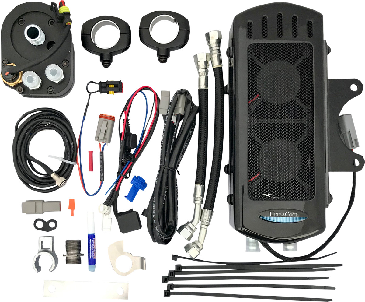 UltraCool Side Mount Oil Cooler Kit For Harley FXR / Touring 1984-2000