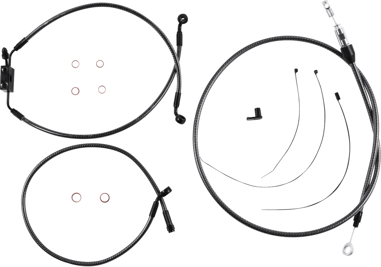 Magnum shielding KARBONFIBR Designer Handlebar Installation Kit - 8" - FXLR/FXFB/S Harley Davidson