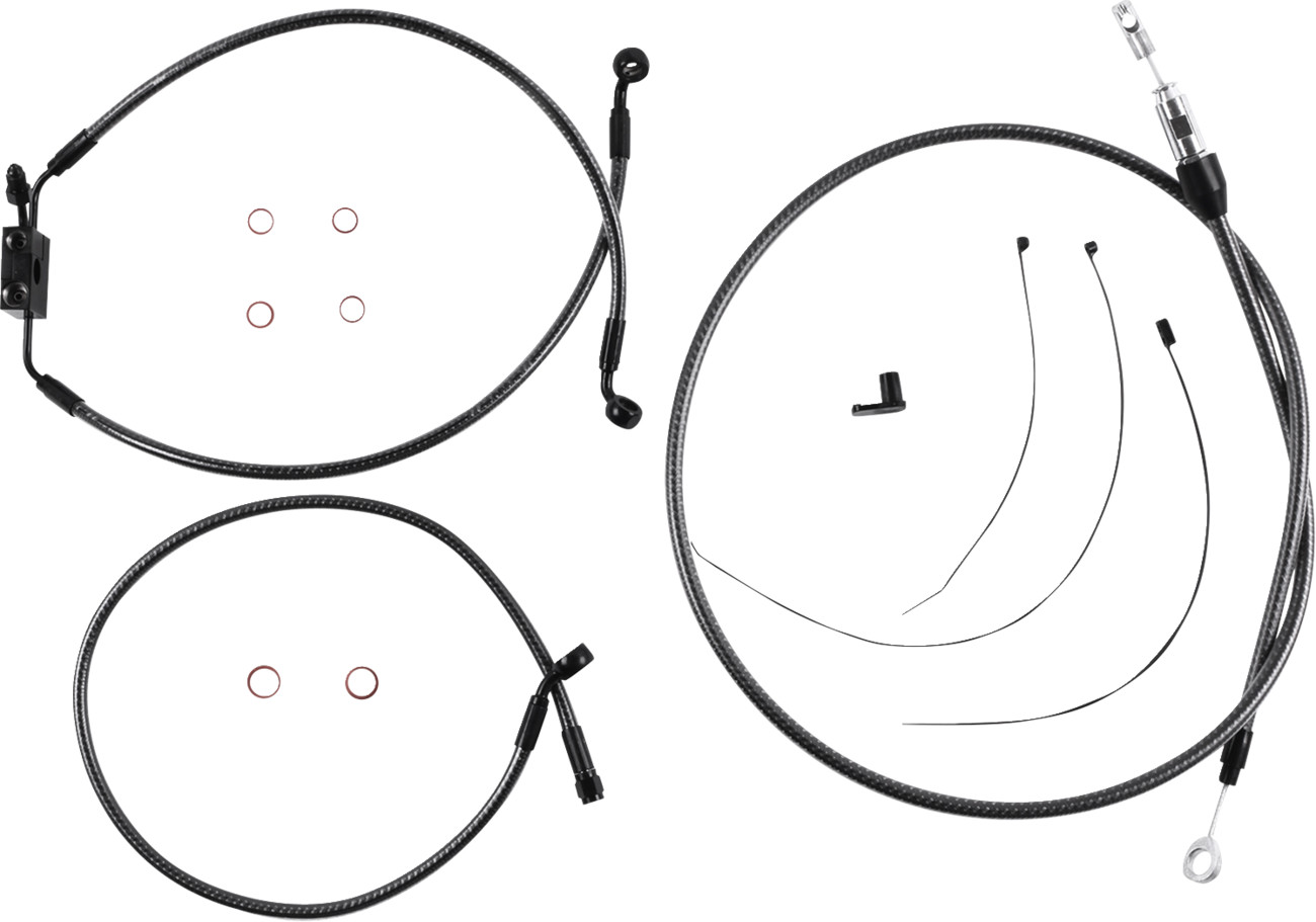 Magnum shielding KARBONFIBR Designer Handlebar Installation Kit - 8" - FXLR/FXFB/S Harley Davidson