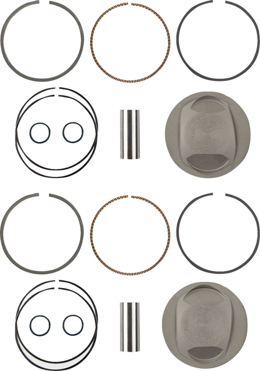Kb performance Piston Kit - 3.875" Standard - 10.0:1 CR - 103" Twin Cam | 96" Big Bore to 103" w/SE 95 cc Heads Harley Davidson