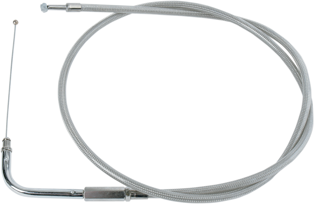 Drag Specialties Stainless Braided Throttle Cable