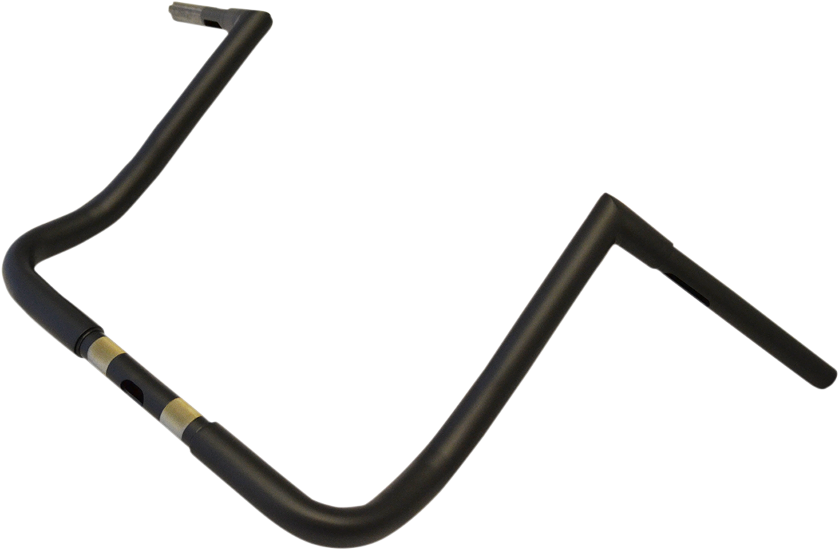La choppers 1-1/4" Twin Peaks Touring Handlebar - 14" - Flat Black Harley Davidson