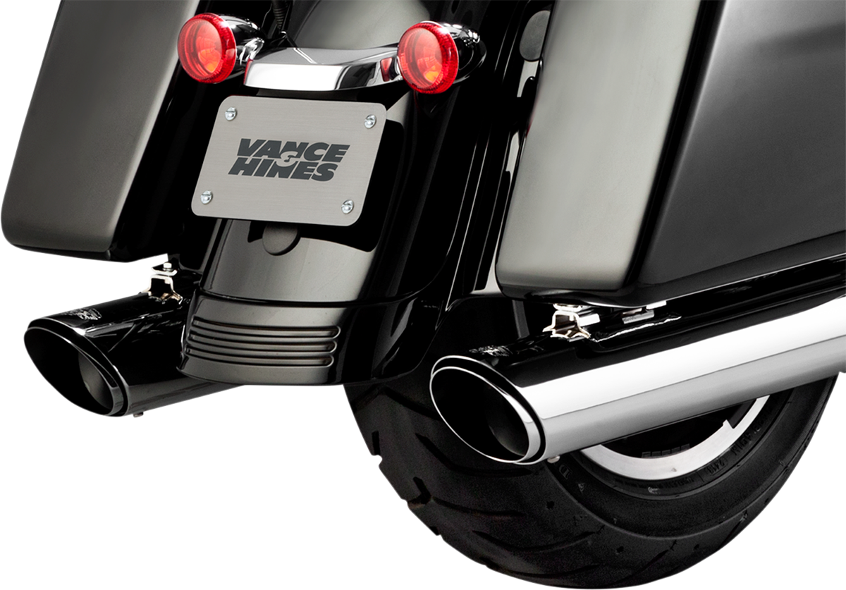 Vance & hines Twin Slash Muffler - Chrome - FL Harley Davidson