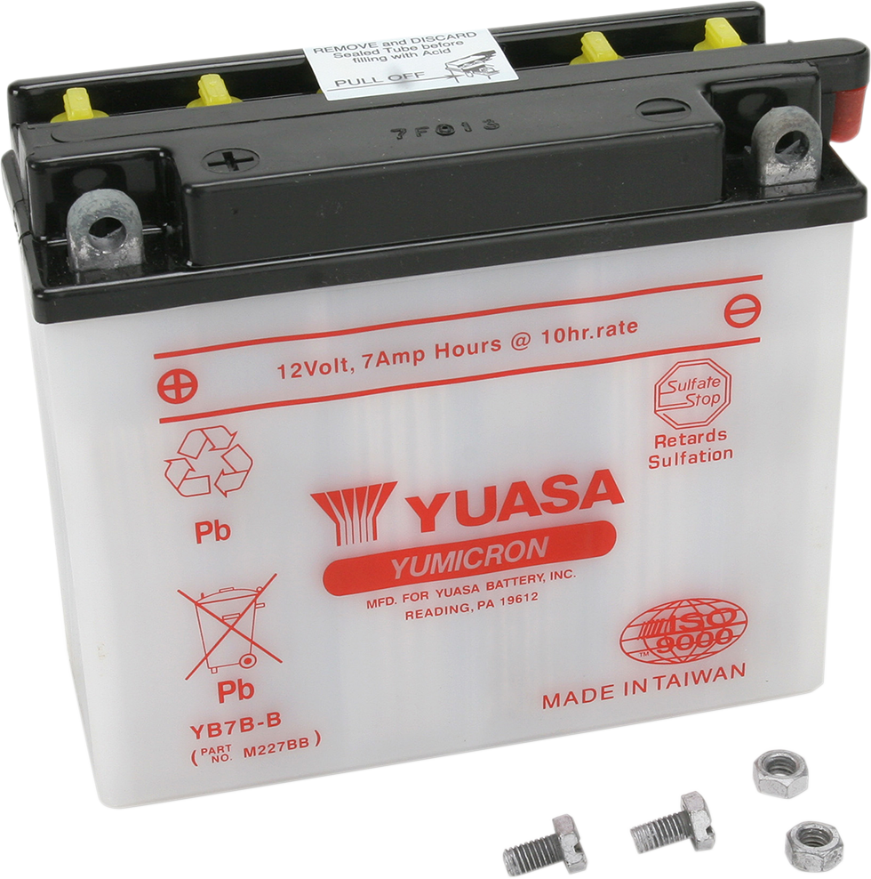 Yuasa Battery - YB7B-B 1999-2004 Yamaha TTR225 / 2005-2005 Yamaha TT-R 225