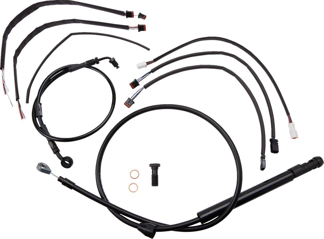 Burly T-Bar Cable Installation Kit For Harley Softail w/ABS 2018-2024