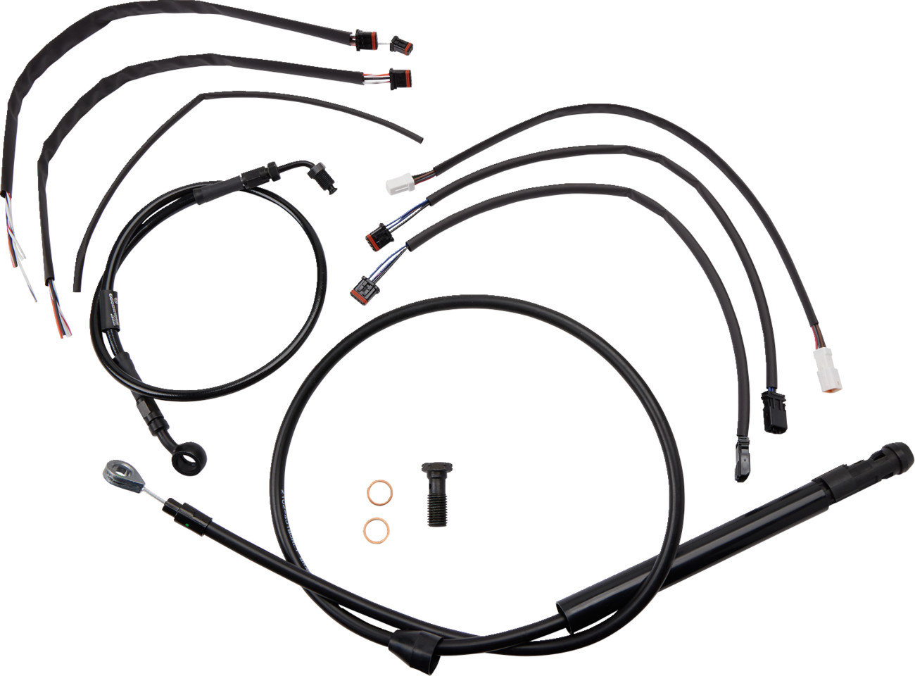 Burly T-Bar Cable Installation Kit For Harley Softail w/ABS 2018-2024