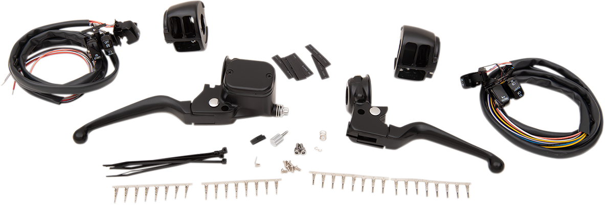 Drag specialties Handlebar Control Kit - 11/16" Master Cylinder - '96 - '11 - Black Harley Davidson