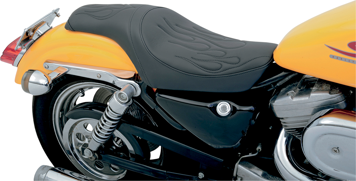 Drag specialties seats Predator Seat - Flame Stitched - XL '82-'03 Harley Davidson