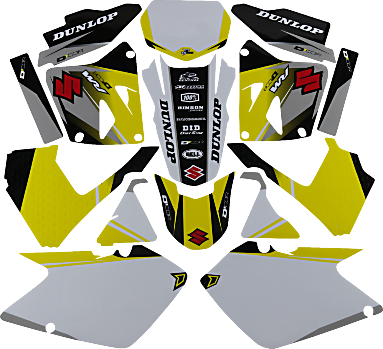 D'cor visuals Graphic Kit - Cor 9 Suzuki - RM 125/250