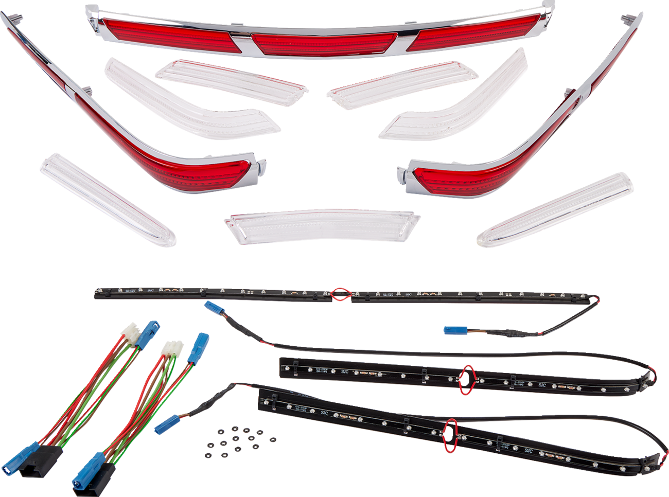 SHOW CHROME LED Trunk and Saddlebag Molding Insert Kit