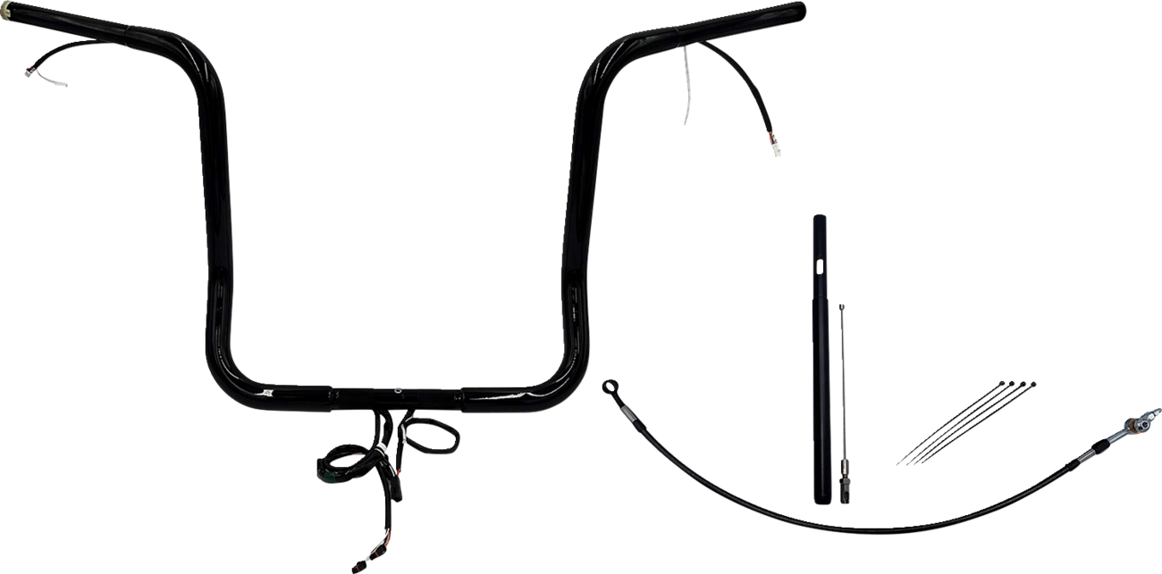Fat Baggers Inc. 1 1/4" Wired Round Top Handlebar Kit For Harley Touring 2021-2025