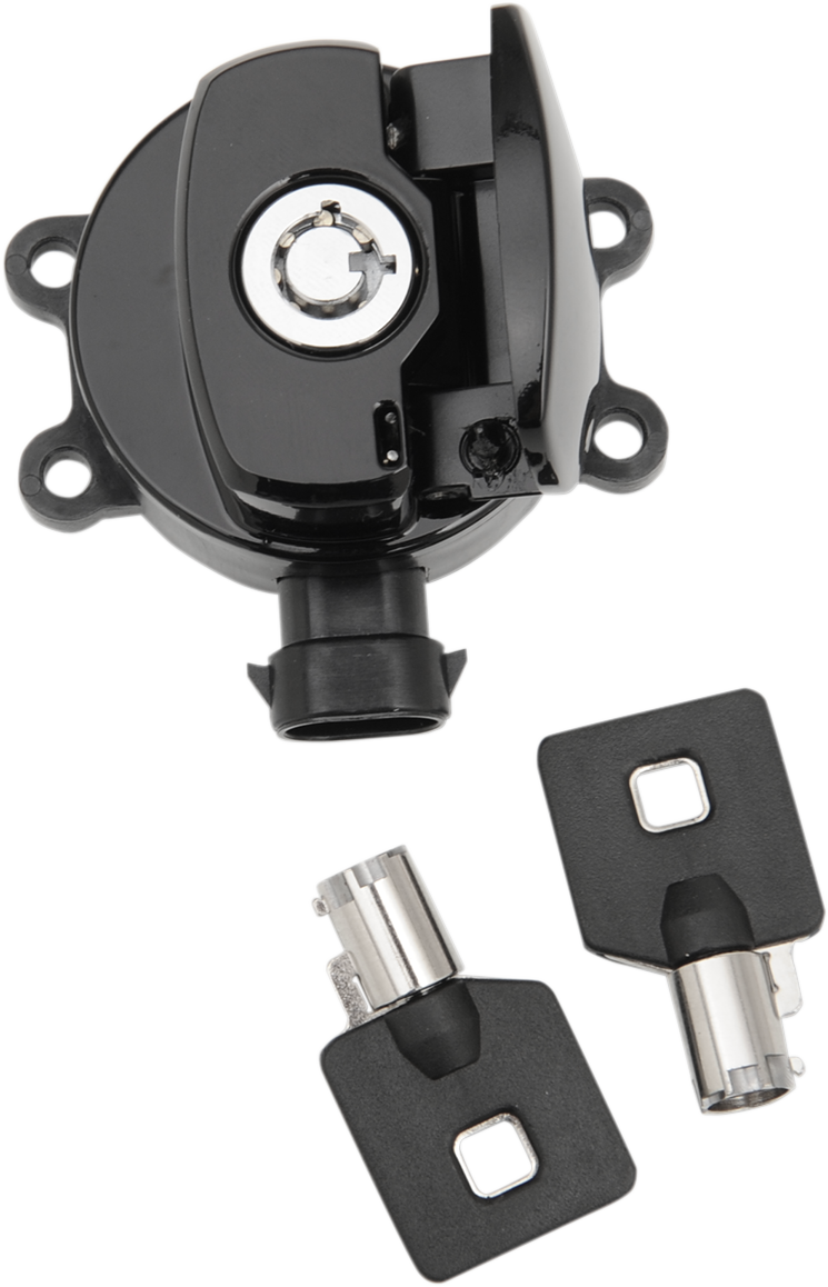 Drag specialties Side Hinge Ignition Switch - Gloss Black Harley Davidson