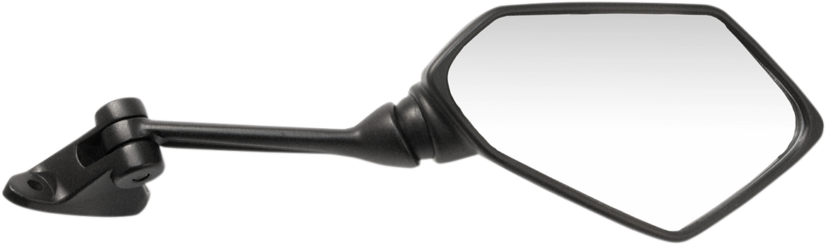 Emgo Mirror - Side View - Polygon - Black - Right 2009-2012 Kawasaki ZX600 Ninja ZX-6R