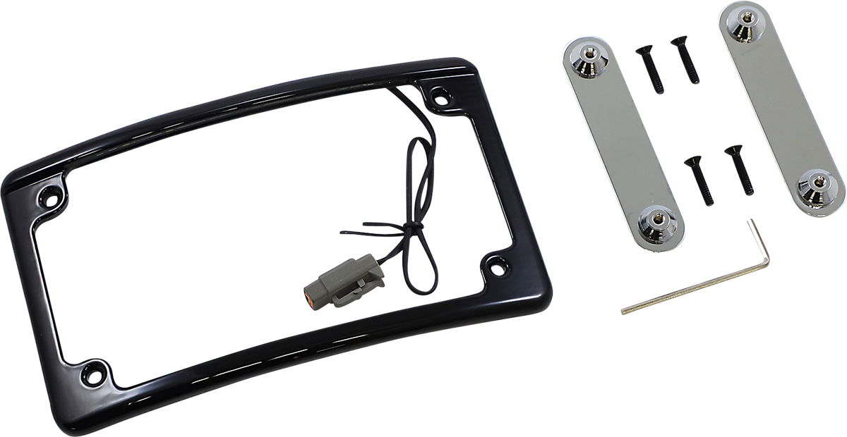 Custom Dynamics Lighted Radius License Plate Frame For Harley CVO Touring 2014-2022