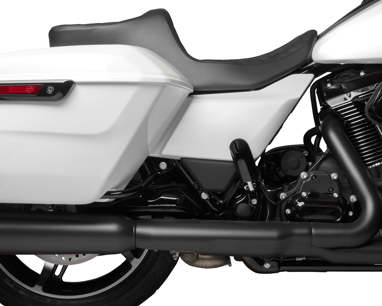Drag specialties seats Predator III 2-Up Seat - Double Diamond - Black Stitching - FLT/FLH '23-'24 Harley Davidson